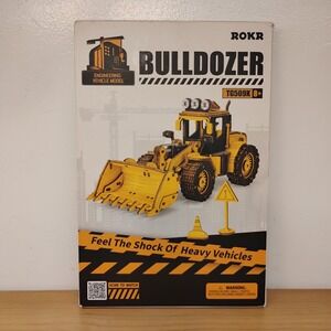 ROKR Bulldozer 3D DIY Wooden Puzzle Model Building Kit for Kids/Adults